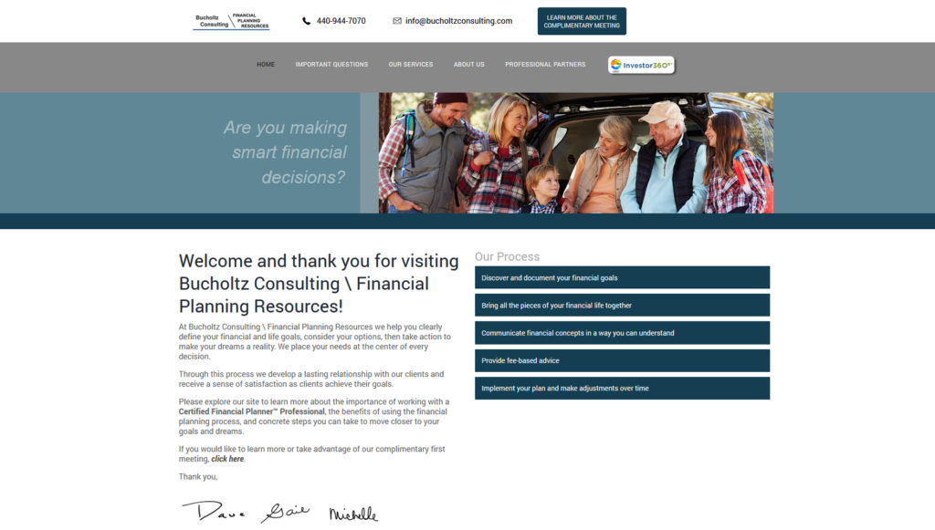 Bucholtz Consulting website preview