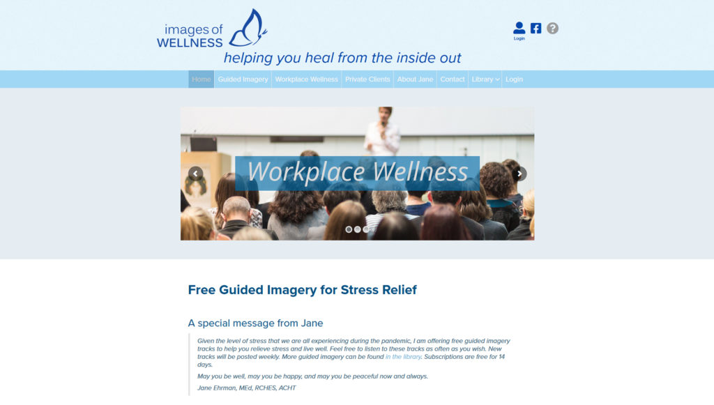 Images of Wellness website preview